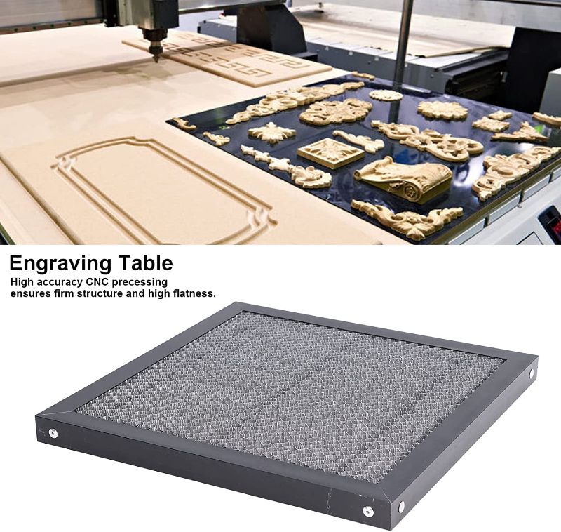 Photo 1 of Honeycomb Working Table Work Bed Plate Panel Platform Board Table-Protecting Visible Cut-Through for CO2 or Diode Laser Engraver Cutting Machine(300x300x22mm)
