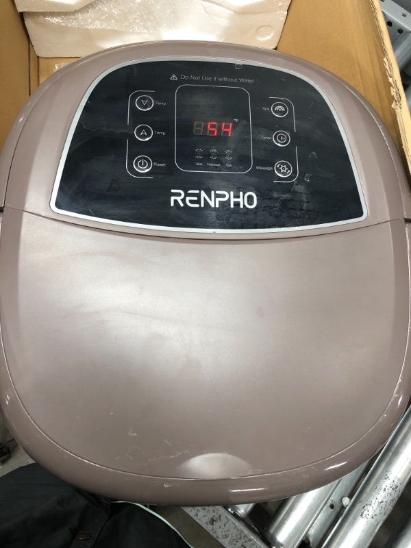 Photo 2 of *Tested* Foot Spa Bath Massager,RENPHO Motorized Foot Spa with Heat and Massage and Jets,Powerful Bubble Jets with Infrared,Shiatsu Foot Spa Massager Corn Rollers,Relieve Feet Muscle Pain White/Red