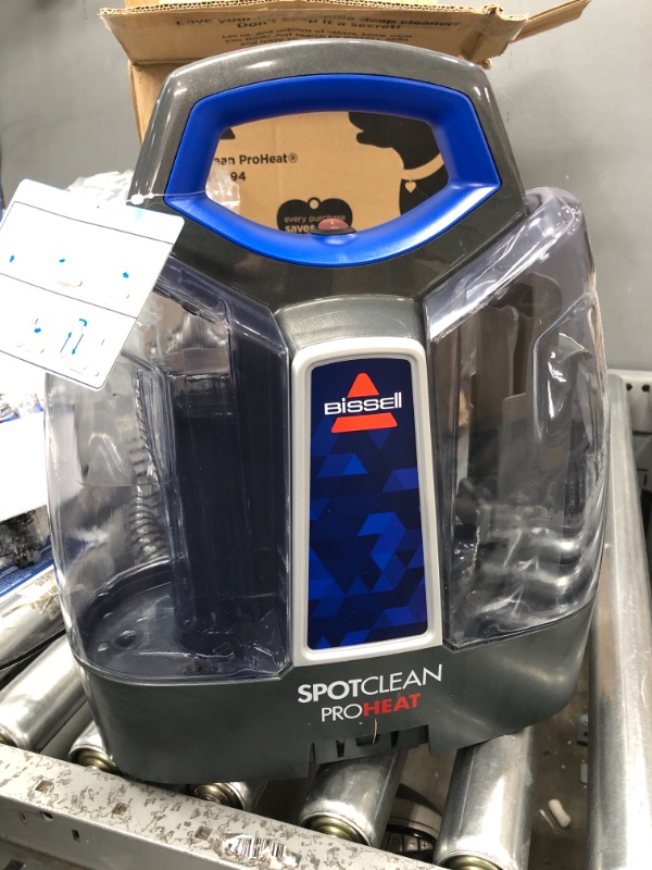 Photo 3 of *Tested* Bissell SpotClean ProHeat Portable Spot and Stain Carpet Cleaner, 2694, Blue