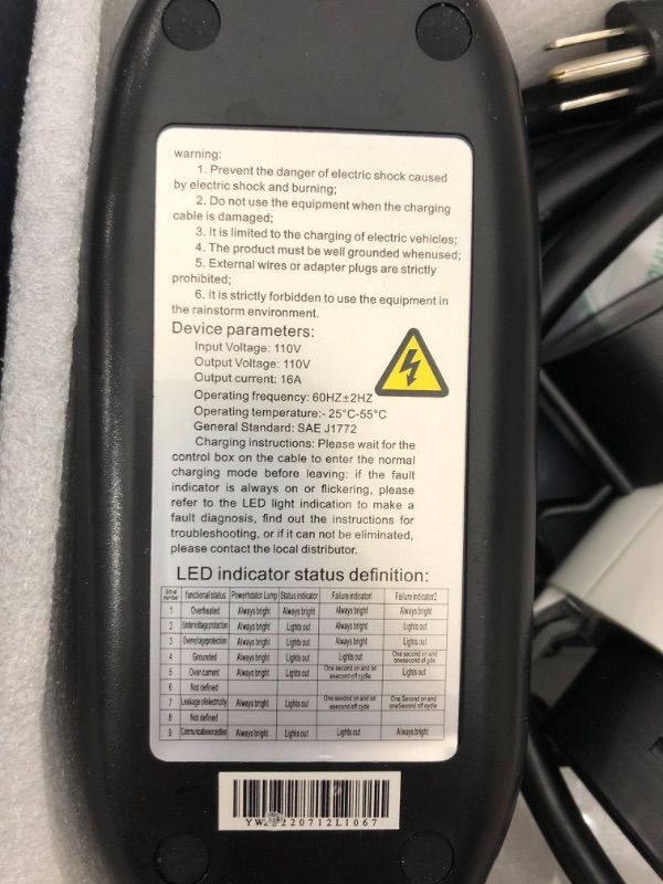 Photo 3 of *FAULT CODE 2* VOLTORB Level 2 Electric Vehicle EV Charger for J1772 Charging Adapter Home‘s NEMA 14-50 (32 Amp/240 Volt/ 20 ft Cable UL Listed) EV Charges 6X Faster
