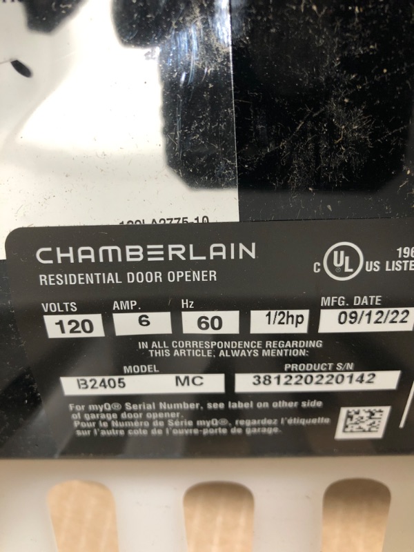 Photo 5 of Chamberlain B2405 Garage Door Opener 0.5 HP Belt Drive WiFi Compatible