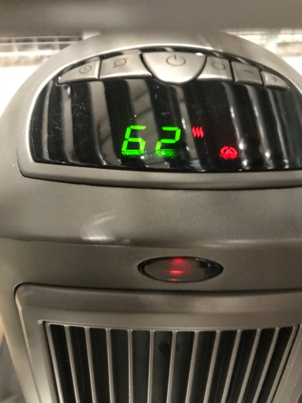 Photo 2 of Lasko 1500W Digital Ceramic Space Heater with Remote, 755320, Silver