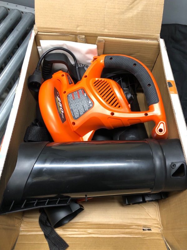 Photo 2 of *Unable to Test* BLACK+DECKER Leaf Blower & Leaf Vacuum, 3-in-1, 12-Amp, 250-MPH, 400-CFM (BV6000)