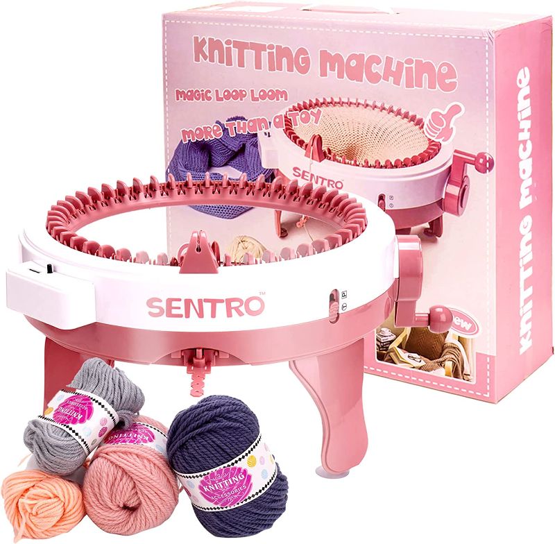 Photo 1 of *Unable to Test* Knitting Machine,Knitting Machine 48 Needles, Knitting Machines with Row Counter, Smart Circular Loom, Holiday Gift for Adults/Kids,with Wool(A48)

