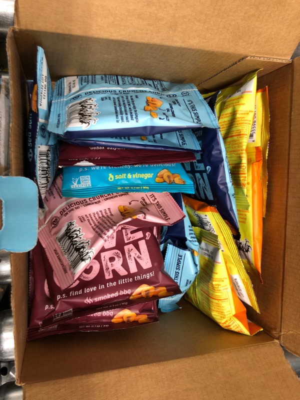 Photo 1 of *Expiries 06/2023* LOVE CORN Sea Salt, BBQ, Salt & Vinegar, Habanero | Delicious Crunchy Corn Snack | Fab Four Variety Pack | 0.7oz x20 bags (5 bags all flavors) | Non-GMO, Gluten-Free, Plant Based, Low-Sugar…
