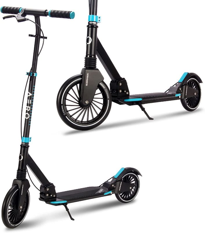 Photo 1 of Aero Big Wheels Kick Scooter for Kids 8 Years Old, Teens 12 Years and up, Youth and Adults. Commuter Scooters with Shock Absorption, Lightweight, Foldable and Height Adjustable…
