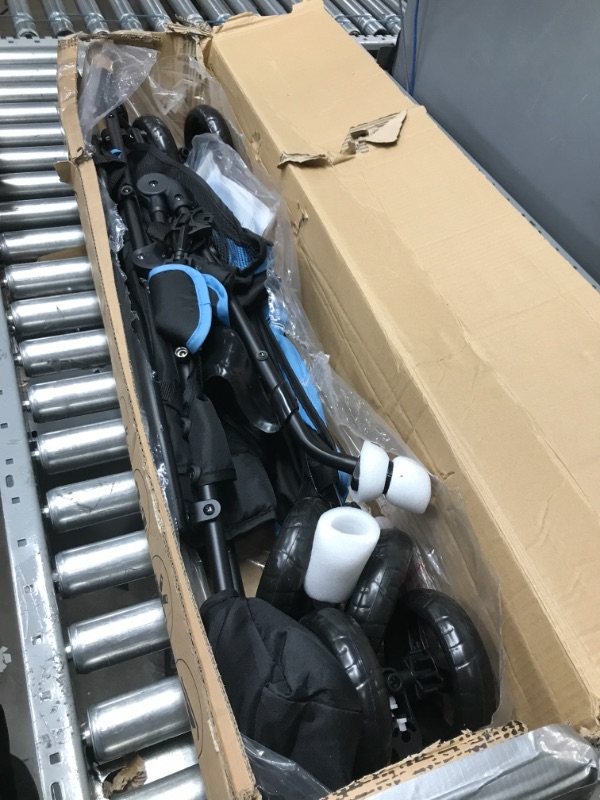 Photo 2 of Summer 3Dmini Convenience Stroller, Blue/Black – Lightweight Infant Stroller with Compact Fold, Multi-Position Recline, Canopy with Pop Out Sun Visor and More – Umbrella Stroller for Travel and More
