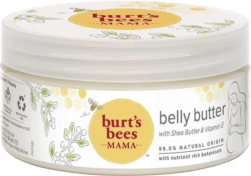 Photo 1 of Burt's Bees Mama Belly Butter Skin Care, Pregnancy Lotion & Stretch Mark Cream, with Shea Butter and Vitamin E, 99% Natural, 6.5 Ounce