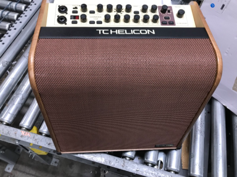 Photo 2 of *MISSING POWER CORD* TC Helicon HARMONY V100 100 Watt 2 Channel Acoustic Amplifier with Vocal Processing, Looper, Tannoy Dual Concentric Speaker and 4-Button Footswitch