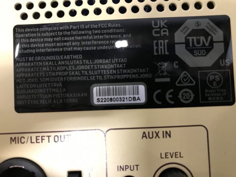 Photo 4 of *MISSING POWER CORD* TC Helicon HARMONY V100 100 Watt 2 Channel Acoustic Amplifier with Vocal Processing, Looper, Tannoy Dual Concentric Speaker and 4-Button Footswitch