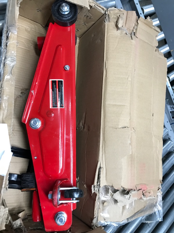 Photo 3 of BIG RED T83006 Torin Hydraulic Trolley Service/Floor Jack with Extra Saddle (Fits: SUVs and Extended Height Trucks): 3 Ton (6,000 lb) Capacity, Red