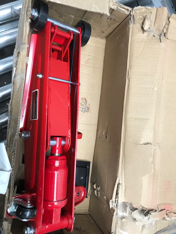 Photo 2 of BIG RED T83006 Torin Hydraulic Trolley Service/Floor Jack with Extra Saddle (Fits: SUVs and Extended Height Trucks): 3 Ton (6,000 lb) Capacity, Red