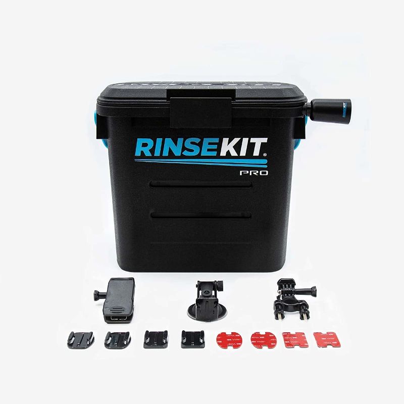 Photo 1 of 3.5 Gallon RinseKit PRO Portable Shower + Touchless Auto Nozzle Bundle, Battery Pressurized, High Pressure, Motion-Detecting Portable Faucet Included, Perfect as a Portable Hand Washing Station