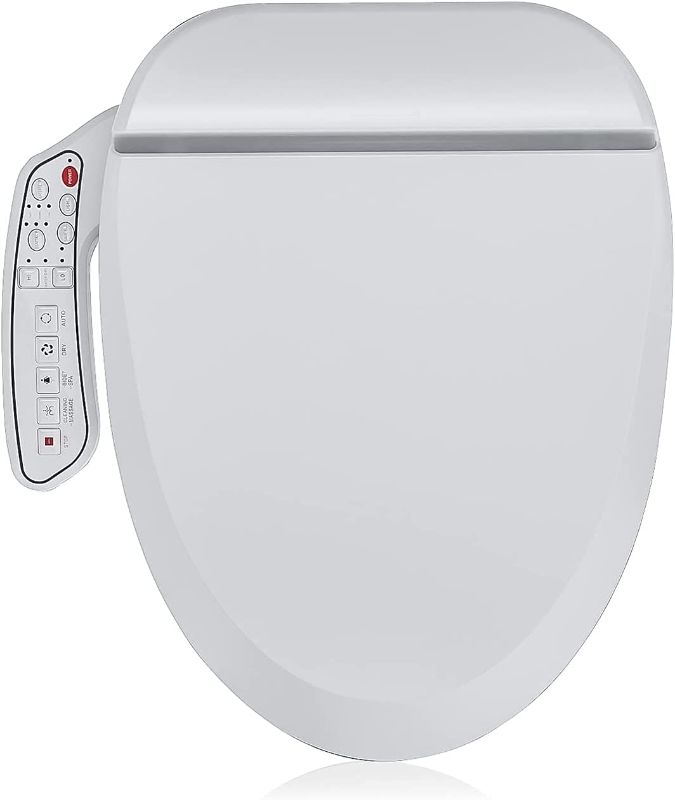 Photo 1 of  Elongated Smart Toilet Seat, Unlimited Warm Water, Vortex Wash, Electronic Heated,Warm Air Dryer,Bidet Seat,Rear and Front Wash, LED Light, Need Electrical, White
Visit the ZMJH Store