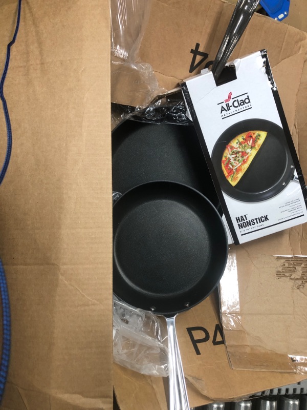 Photo 2 of All-Clad E785S264 HA1 Hard Anodized Nonstick Dishwasher Safe PFOA Free 8-Inch and 10-Inch Fry Pan Cookware Set, 2-Piece, Black