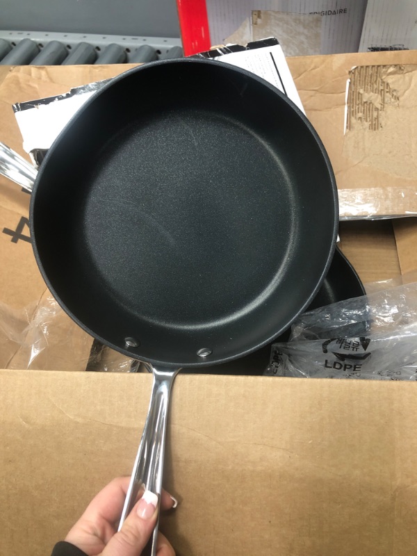 Photo 3 of All-Clad E785S264 HA1 Hard Anodized Nonstick Dishwasher Safe PFOA Free 8-Inch and 10-Inch Fry Pan Cookware Set, 2-Piece, Black