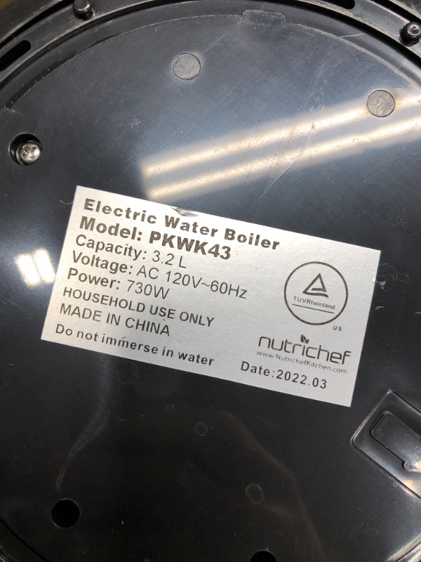 Photo 5 of *Tested/Cosmetic Damage-See Photos* NutriChef Hot Water Urn Pot Insulated Stainless Steel,Auto & Manual Dispense,Auto Boiler,Safety Lock Shutoff 3.38 QT /3.2L - Auto Boiler Shut Off - PKWK43