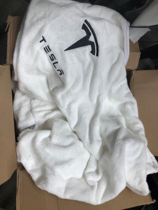 Photo 2 of Piora Compatible with Tesla Model Y Back Seat Cover - Towel Back Seat Cover No Strap (Back, White) Back White