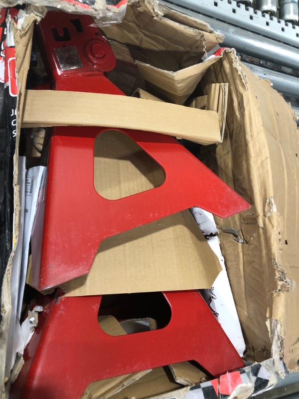 Photo 1 of BIG RED T46002A Torin Steel Jack Stands: Double Locking, 6 Ton (12,000 lb) Capacity, Red, 1 Pair