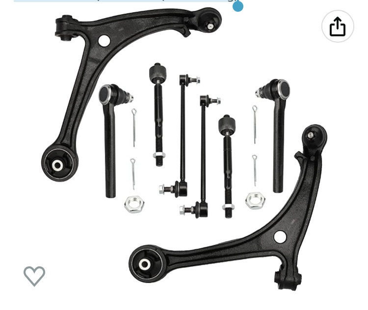 Photo 1 of 8PC Front Lower Control Arm w/Ball Joint Assemblies - Sway Bar End Links - Inner & Outer Tie Rod Ends for 2005 2006 2007 2008 2009 2010 for Honda Odyssey Lower Control Arm w/Ball Joint (Exc. Touring)