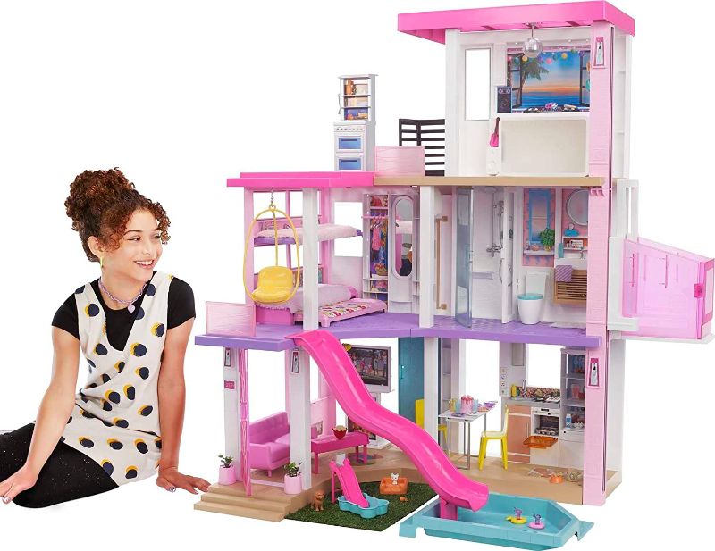 Photo 1 of *DOLLS AND BATTERIES NOT INCLUDED* Dreamhouse Doll House Playset House with 75+ Accesssories Wheelchair Accessible Elevator Pool Slide and Furniture
