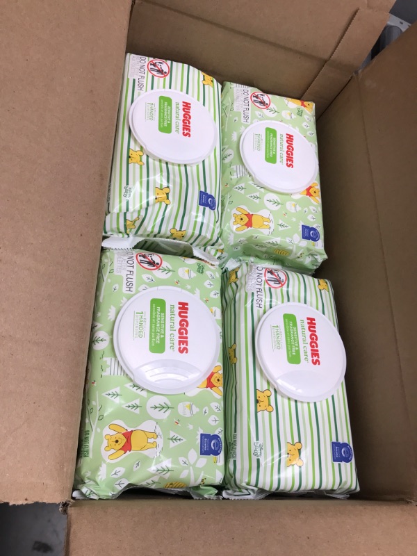 Photo 2 of Baby Wipes, Huggies Natural Care Sensitive Baby Diaper Wipes, Unscented, Hypoallergenic, 12 Flip-Top Packs (768 Wipes Total) 12 Flip-Lid Packs