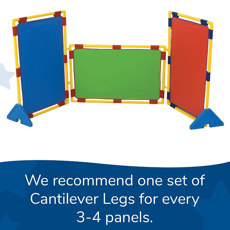 Photo 1 of Children's Factory - CF900-903 Replacement Cantilever Support Legs, Plastic Support Feet Compatible with PlayPanel Room Diveiders (PlayPanels Sold Separately)
