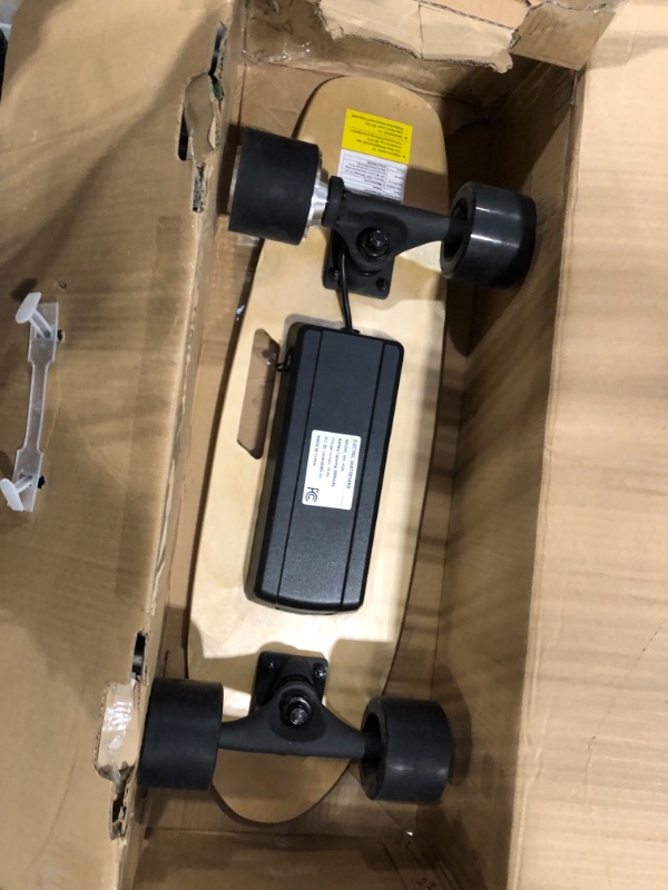 Photo 1 of OppsDecor Electric Skateboard with Remote Electric Longboard for Adults&Teens 7 Layers Maple Skateboard Electric for Beginners, 12 MPH Top Speed, 10 Miles Range(US Stock) Black