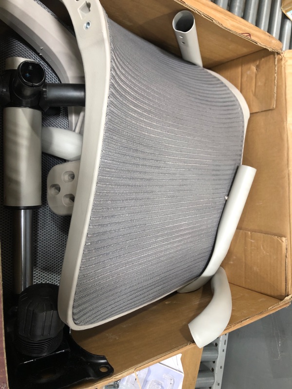 Photo 3 of Office Desk Chair, Mid Back Lumbar Support Computer Mesh Task Chair, Grey
