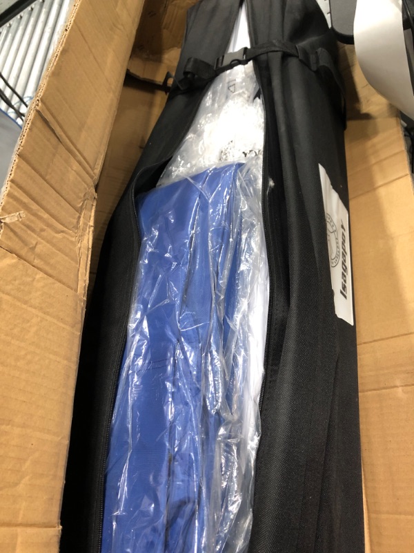Photo 1 of Used / missing parts to hold canopy down ** ISAGAPOY Canopy Tent 10x10 Pop Up Canopy Tent Commercial Instant Shade Tent with Heavy Duty Roller Bag Bonus x 4 Canopy Sand Bags x 4 Tent Stakes x 1 Sidewallx 1 (Blue)
