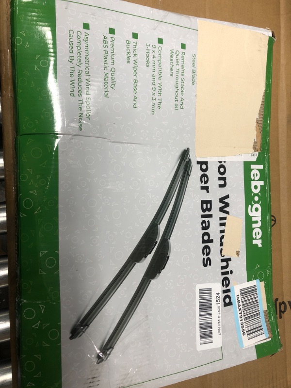 Photo 2 of lebogner Wiper Blades 28 Inch + 24 Inch Pack of 2 All-Seasons Automotive Replacement Windshield Wiper Blades For My Car, Stable And Quiet Silicone Beam Blade Compatible With U/J Hook, Easy To Install 28" + 24"