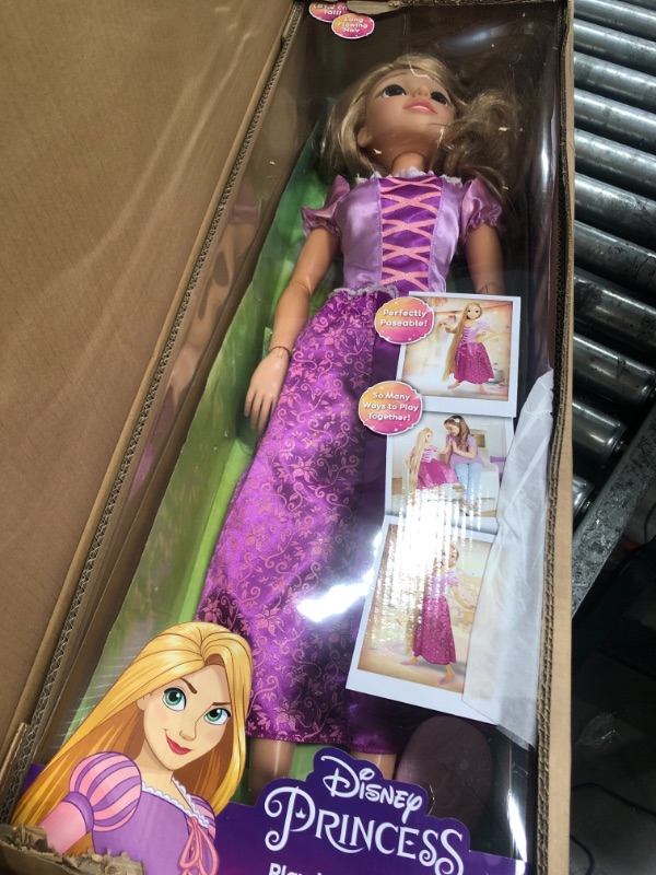 Photo 2 of Disney Princess Rapunzel 32" Playdate, My Size Articulated Doll, Comes with Brush to Comb Her Long Golden Locks, Movie Inspired Purple Dress, Removable Shoes & A Tiara