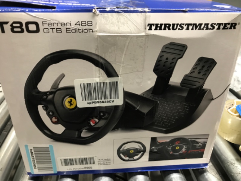 Photo 5 of ** SEE NOTES** Thrustmaster T80 Ferrari 488 GTB Edition Racing Wheel PS41011420049
