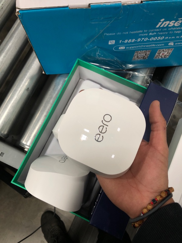 Photo 2 of Amazon eero 6+ mesh Wi-Fi system | Fast and reliable gigabit speeds | connect 75+ devices | Coverage up to 4,500 sq. ft. | 3-pack, 2022 release
