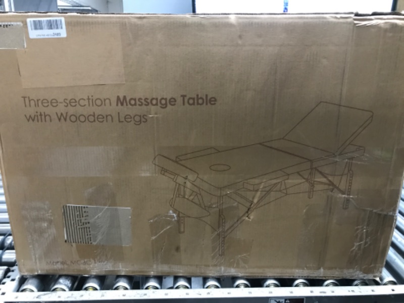 Photo 5 of ***MISSING COMPONENTS*** Careboda Professional Massage Table Portable Massage Bed, 3 Section Wooden Foldable Spa Salon Bed, Comes with Carrying Case & Full Accessories