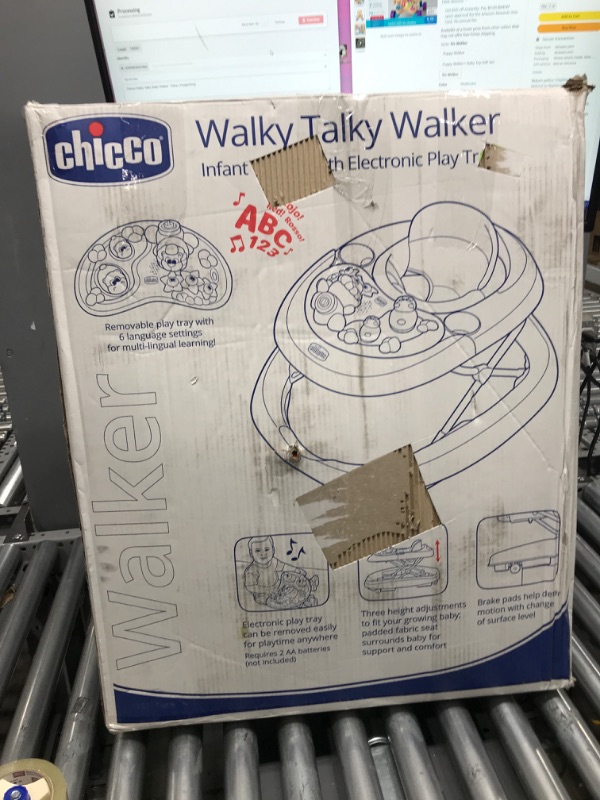 Photo 3 of Chicco Walky Talky Baby Walker - Flora | Purple/Grey