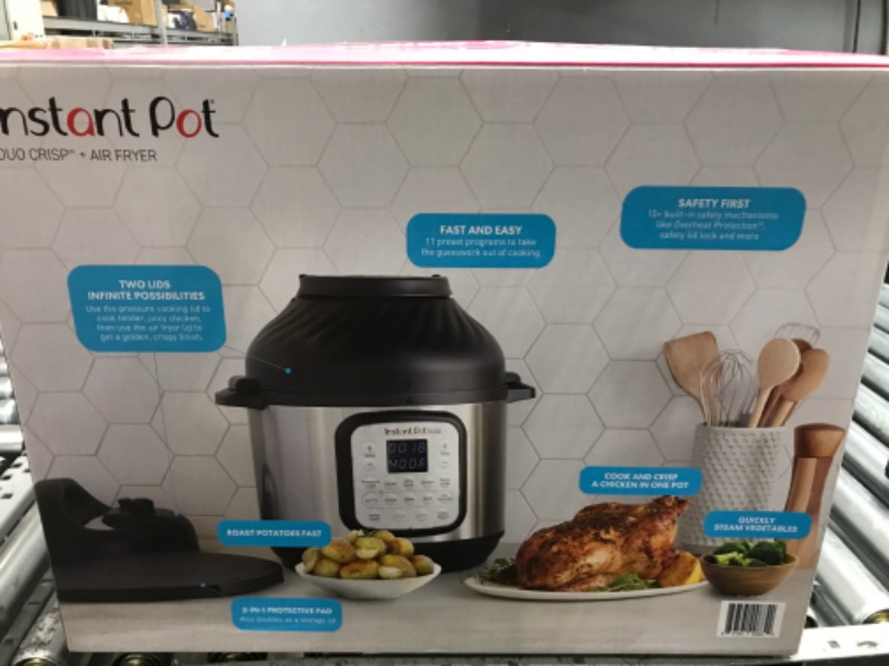 Photo 4 of **SEE NOTES**
Instant Pot 8 qt 11-in-1 Air Fryer Duo Crisp + Electric Pressure Cooker