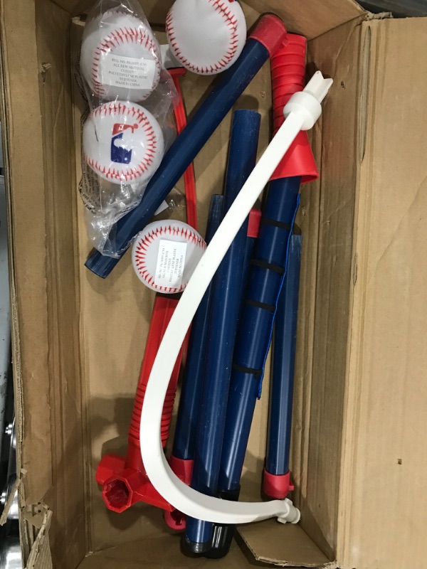 Photo 2 of ***incomplete, MISSING BAT*** Franklin Sports Grow-with-Me Kids Baseball Batting Tee + Stand Set for Youth + Toddlers - Toy Baseball, Softball + Teeball Hitting Tee Set for Boys + Girls Grow With Me Tee - Mlb Baseball