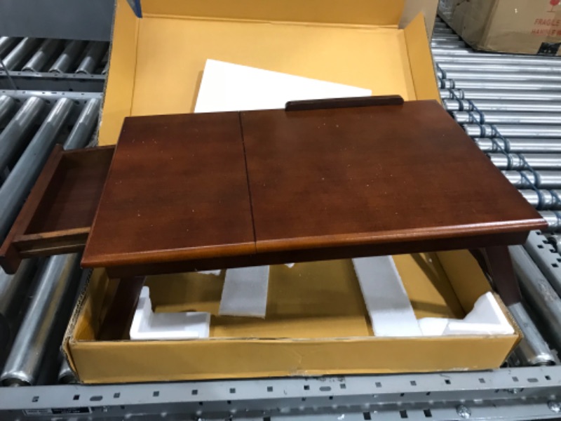 Photo 2 of Winsome Alden Flip-Top Folding Lap Desk with Drawer, Walnut