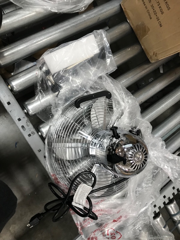 Photo 2 of Simple Deluxe 12 Inch Stand Fan, Horizontal Ocillation 75°, 3 Settings Speeds, Low Noise, Quality Made Durable Fan, High Velocity, Heavy Duty Metal For Industrial, Commercial, Residential, Silver