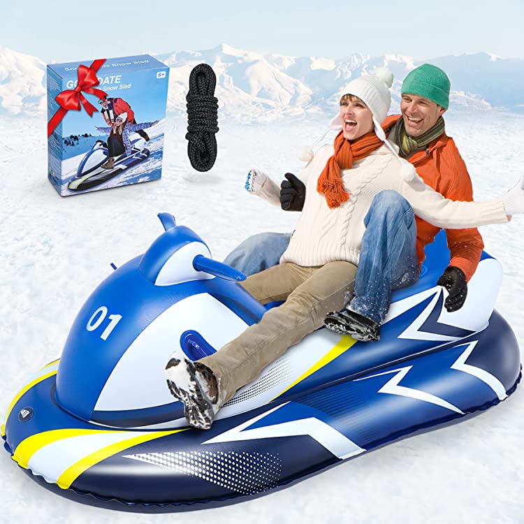 Photo 1 of 67 Inch (length) Inflatable Snow Sled Kids & Adults
