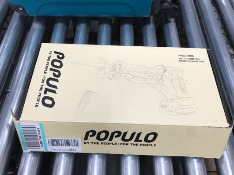 Photo 6 of POPULO Cordless Reciprocating Saw, 20V MAX Battery Power Saw, Electric Reciprocating Saws for Wood, Trees, Metal, or PVC Pipe Cutting, Cordless Sawzall with 2.0Ah Battery, and Fast Charger