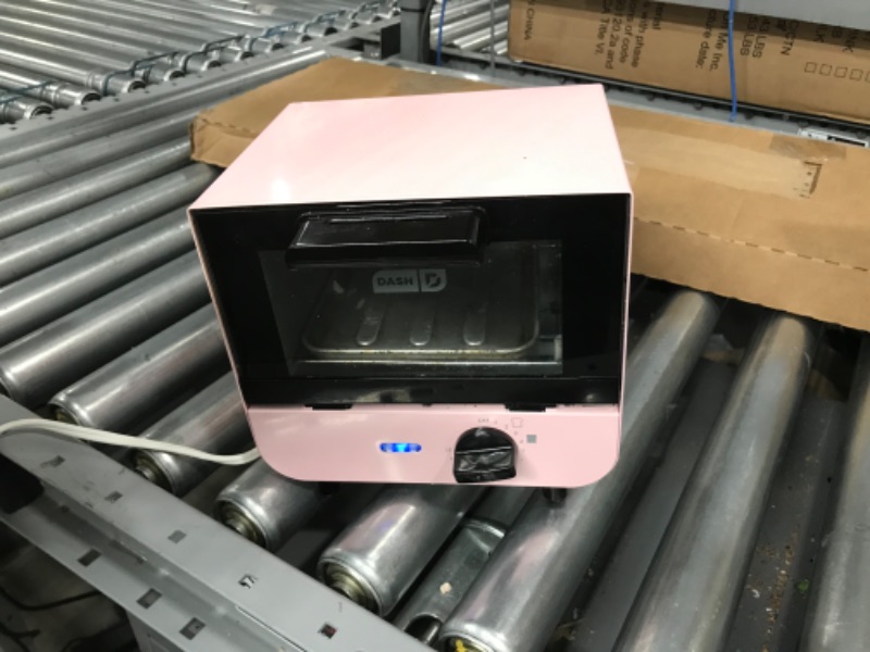 Photo 2 of DASH Mini Toaster Oven Cooker for Bread, Bagels, Cookies, Pizza, Paninis & More with Baking Tray, Rack, Auto Shut Off Feature - Pink
