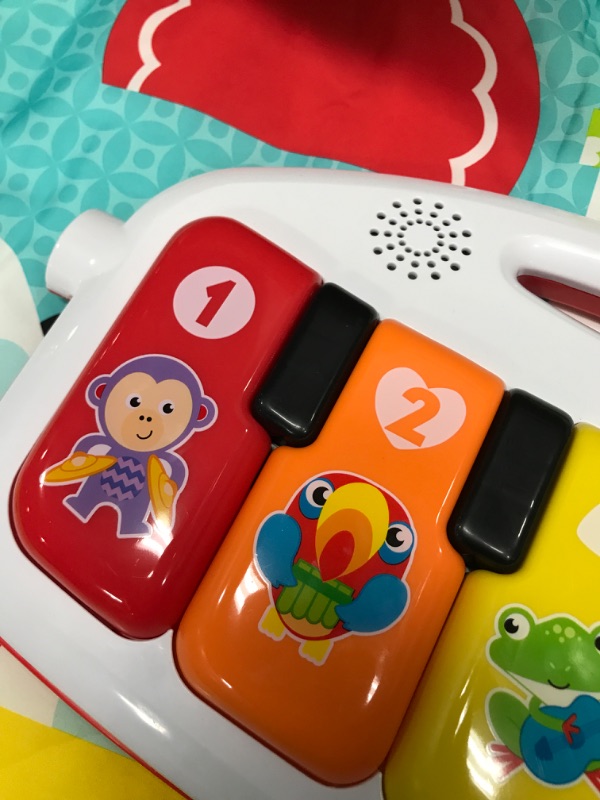 Photo 5 of ***TESTED WORKING*** Fisher-Price Deluxe Kick & Play Piano Gym, Baby Activity Playmat With-Toy Piano, Lights, Music And Smart Stages Learning Content For Newborns And Up