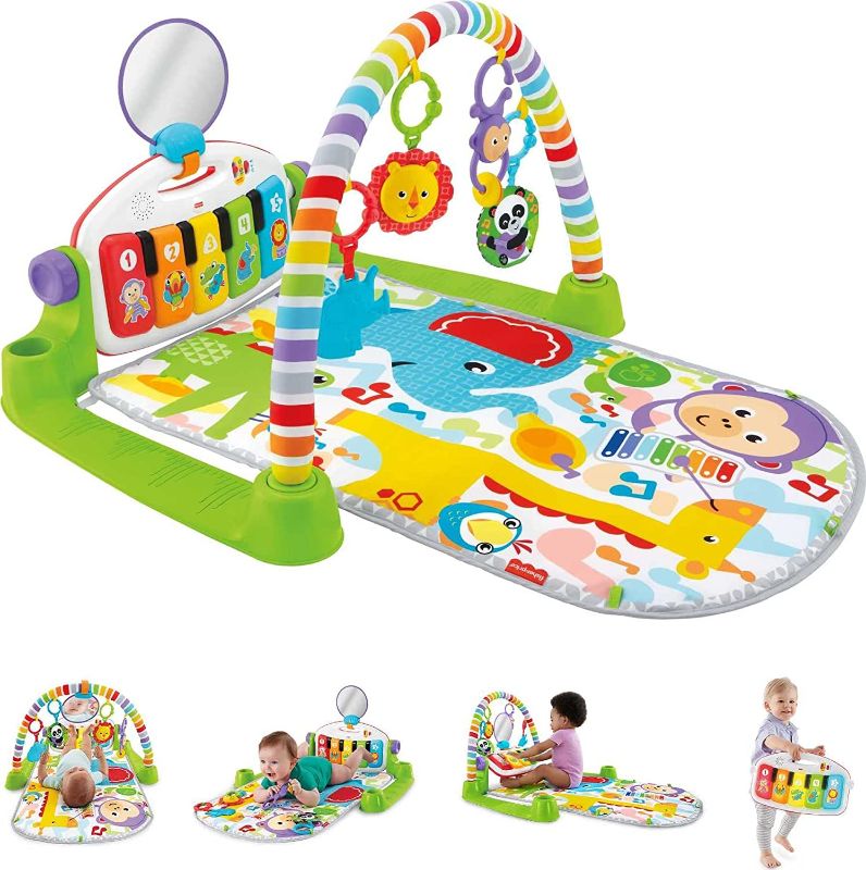 Photo 1 of ***TESTED WORKING*** Fisher-Price Deluxe Kick & Play Piano Gym, Baby Activity Playmat With-Toy Piano, Lights, Music And Smart Stages Learning Content For Newborns And Up