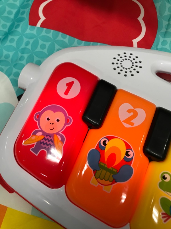 Photo 4 of ***TESTED WORKING*** Fisher-Price Deluxe Kick & Play Piano Gym, Baby Activity Playmat With-Toy Piano, Lights, Music And Smart Stages Learning Content For Newborns And Up