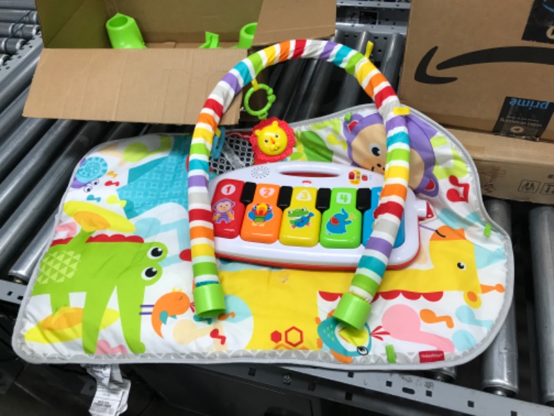 Photo 3 of ***TESTED WORKING*** Fisher-Price Deluxe Kick & Play Piano Gym, Baby Activity Playmat With-Toy Piano, Lights, Music And Smart Stages Learning Content For Newborns And Up
