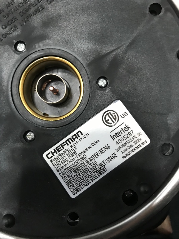 Photo 1 of Chefman Electric Kettle w/ Temperature Control, No. 1 Kettle Manufacturer in U.S., Removable Tea Infuser, 5 Presets, LED Indicator Lights, 360° Swivel Base, BPA Free, Stainless Steel, 1.8 Liters Temp. Control Electric Kettle