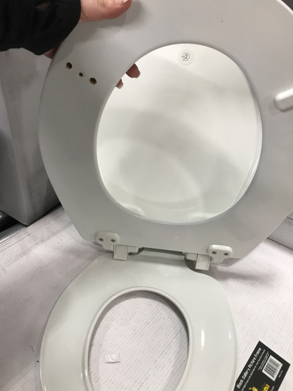 Photo 5 of *DAMAGED* MAYFAIR 888SLOW 000 NextStep2 Toilet Seat with Built-In Potty Training Seat, Slow-Close, Removable that will Never Loosen, ROUND, White Round White