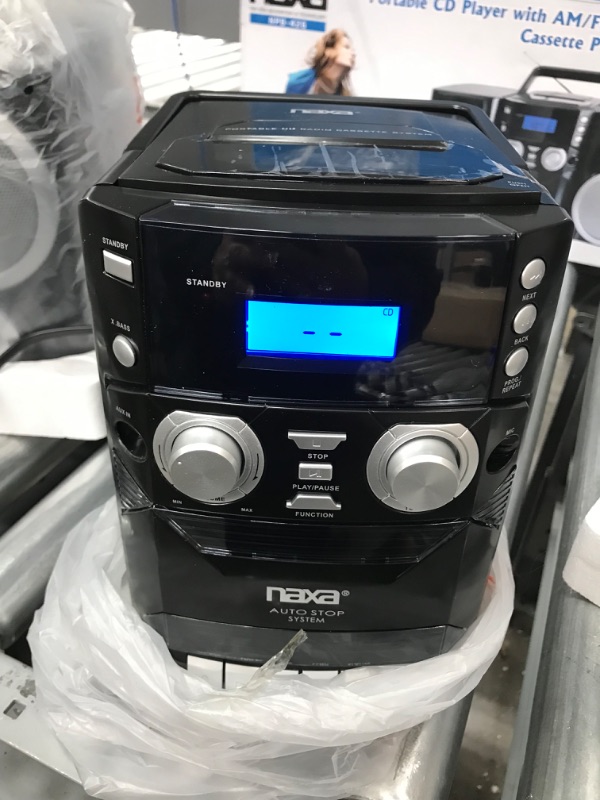 Photo 1 of NAXA Electronics NPB-426 Portable CD Player with AM/FM Stereo Radio, Cassette Player/Recorder and Twin Detachable Speakers